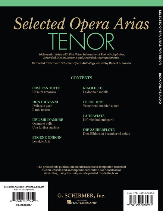 Selected Opera Arias Tenor Edition 歌劇 詠唱調 | 小雅音樂 Hsiaoya Music