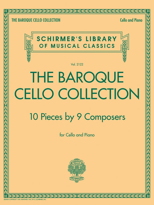 The Baroque Cello Collection Schirmer's Library of Musical Classics Vol. 2122 巴洛克大提琴 | 小雅音樂 Hsiaoya Music