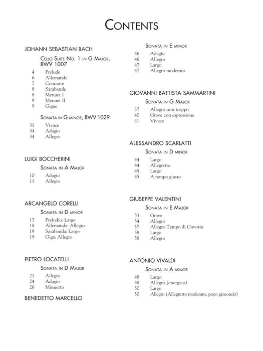 The Baroque Cello Collection Schirmer's Library of Musical Classics Vol. 2122 巴洛克大提琴 | 小雅音樂 Hsiaoya Music