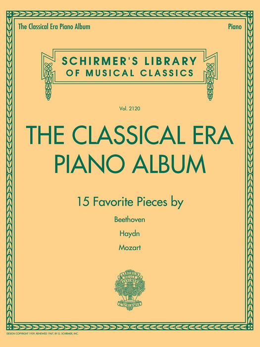 The Classical Era Piano Album Schirmer's Library of Musical Classics Volume 2120 古典 鋼琴 | 小雅音樂 Hsiaoya Music