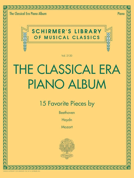 The Classical Era Piano Album Schirmer's Library of Musical Classics Volume 2120 古典 鋼琴 | 小雅音樂 Hsiaoya Music
