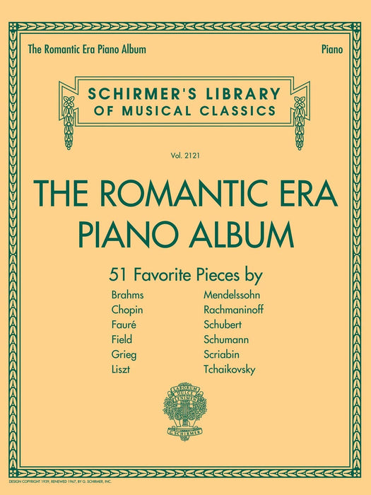 The Romantic Era Piano Album Schirmer's Library of Musical Classics Volume 2121 鋼琴 | 小雅音樂 Hsiaoya Music