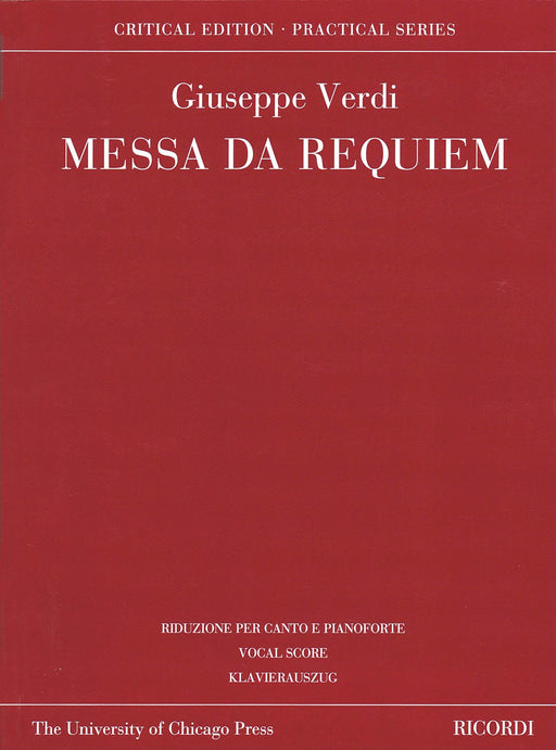 Messa da Requiem Critical Edition Practical Series Vocal Score 威爾第‧朱塞佩 聲樂總譜 安魂曲 聲樂 | 小雅音樂 Hsiaoya Music