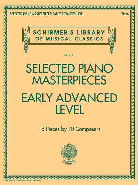 Selected Piano Masterpieces - Early Advanced Schirmer's Library Of Musical Classics Schirmer's Library of Musical Classics Volume 2131 鋼琴 小品 | 小雅音樂 Hsiaoya Music