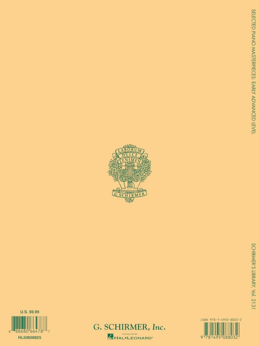 Selected Piano Masterpieces - Early Advanced Schirmer's Library Of Musical Classics Schirmer's Library of Musical Classics Volume 2131 鋼琴 小品 | 小雅音樂 Hsiaoya Music