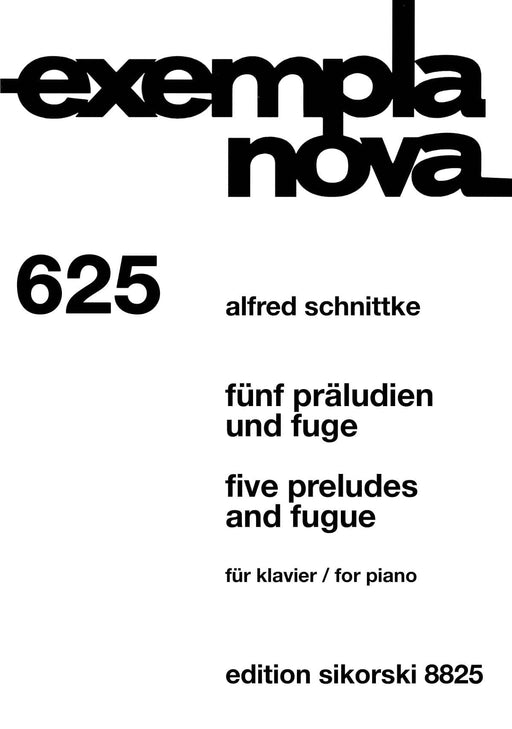 Five Preludes and Fugue Fünf präludien und fuge 施尼特克 復格曲 前奏曲 鋼琴 | 小雅音樂 Hsiaoya Music
