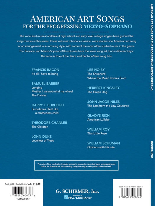 American Art Songs for the Progressing Singer - Mezzo-Soprano (With Online Accompaniments) 次女高音 伴奏 | 小雅音樂 Hsiaoya Music