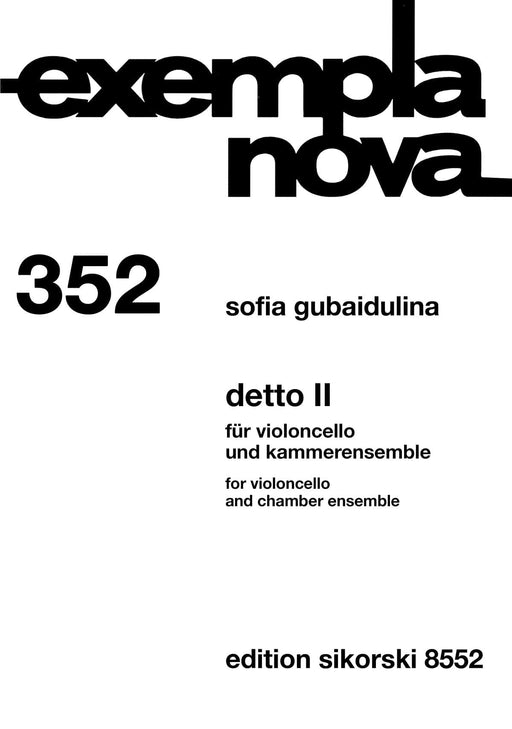 Detto II for Violoncello and Chamber Ensemble Study Score 古拜杜莉娜 大提琴 | 小雅音樂 Hsiaoya Music