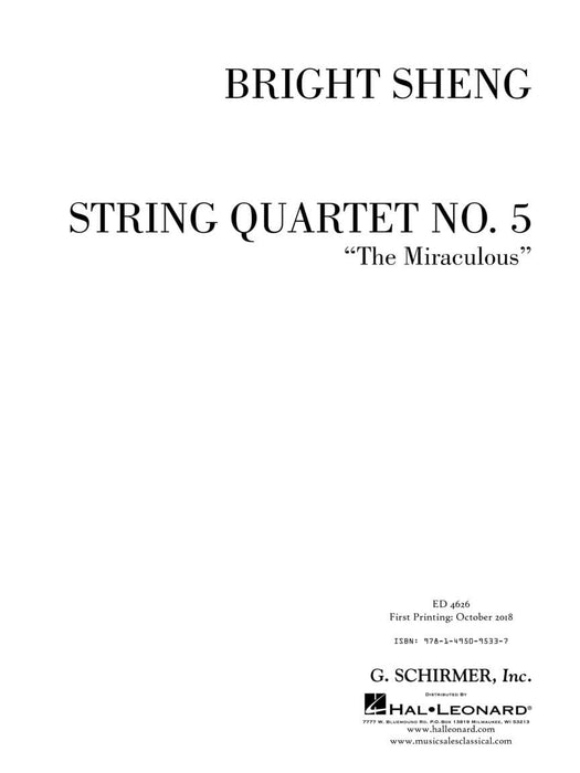 String Quartet No. 5 The Miraculous 弦樂四重奏 | 小雅音樂 Hsiaoya Music