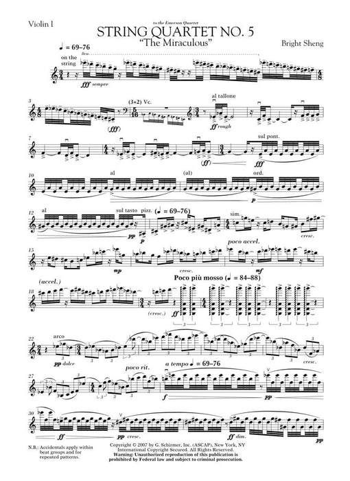 String Quartet No. 5 The Miraculous 弦樂四重奏 | 小雅音樂 Hsiaoya Music