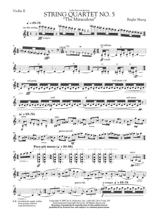 String Quartet No. 5 The Miraculous 弦樂四重奏 | 小雅音樂 Hsiaoya Music