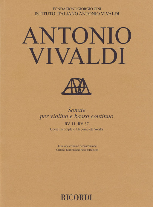 Sonate Violin and Basso Continuo RV11, RV37 Critical Edition Score 韋瓦第 小提琴 小提琴(含鋼琴伴奏) | 小雅音樂 Hsiaoya Music