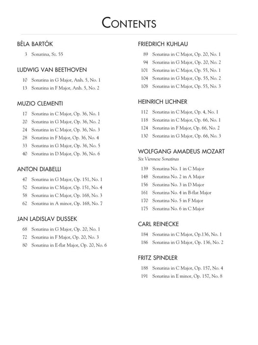 35 Sonatinas by 10 Composers for Piano Schirmer's Library of Musical Classics Volume 2136 小奏鳴曲 鋼琴 | 小雅音樂 Hsiaoya Music