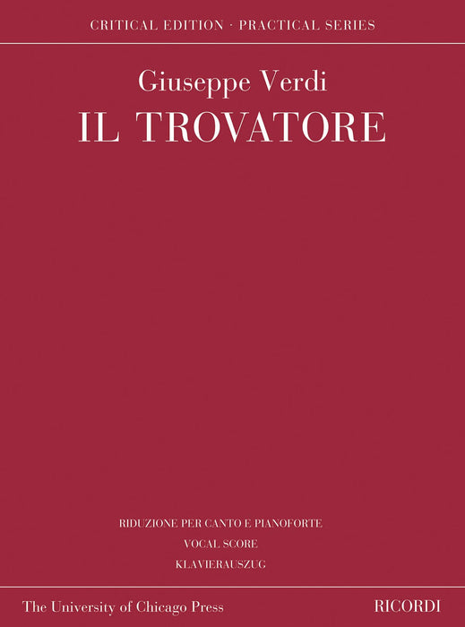 Il Trovatore Critical Edition Practical Series Vocal Score 威爾第‧朱塞佩 遊唱詩人 聲樂總譜 | 小雅音樂 Hsiaoya Music