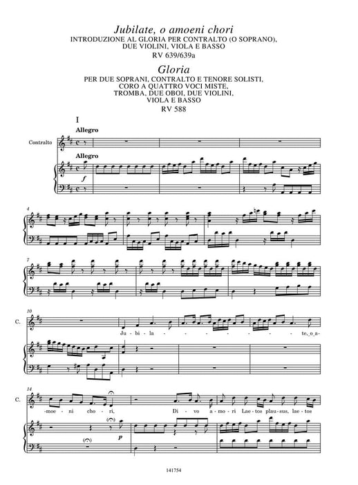 Jubilate, O Amoeni Chori RV639/RV639a & Gloria RV588 Vocal Score based on the Critical Edition 韋瓦第 聲樂總譜 | 小雅音樂 Hsiaoya Music