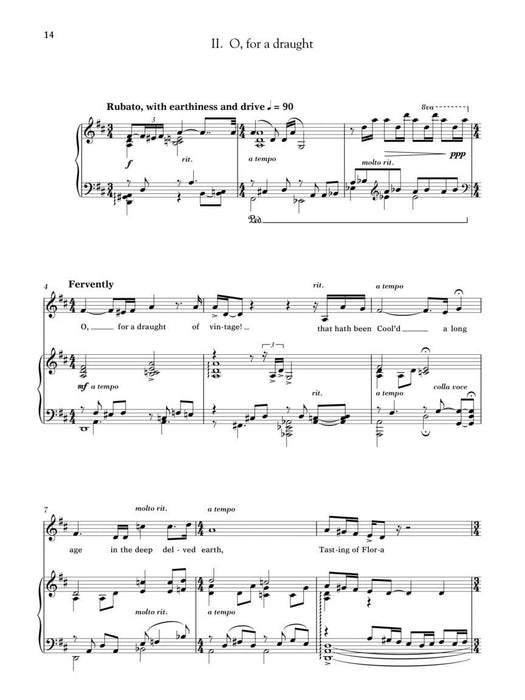 Ode to a Nightingale for Baritone and Piano 頌歌 鋼琴 | 小雅音樂 Hsiaoya Music