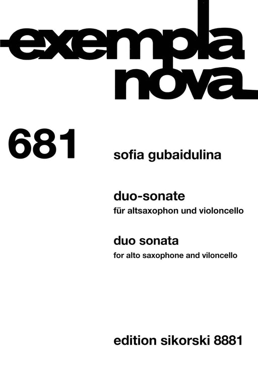 Duo Sonata Alto Saxophone and Cello Exempla Nova 681 古拜杜莉娜 二重奏中音薩氏管 大提琴 混和二重奏 | 小雅音樂 Hsiaoya Music