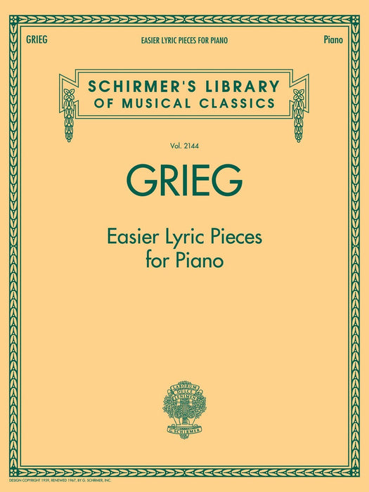Grieg - Easier Lyric Pieces for Piano Schirmer's Library of Musical Classics Volume 2144 葛利格 小品 鋼琴 | 小雅音樂 Hsiaoya Music