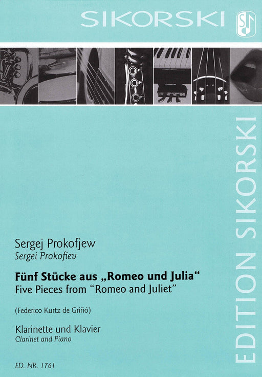 5 Pieces from Romeo and Juliet Clarinet and Piano 鋼琴 小品 雷蜜歐與茱麗葉 豎笛(含鋼琴伴奏) | 小雅音樂 Hsiaoya Music