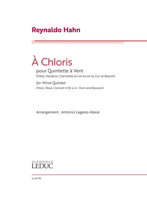 A Chloris for Wind Quintet Score and Parts 管樂五重奏 | 小雅音樂 Hsiaoya Music