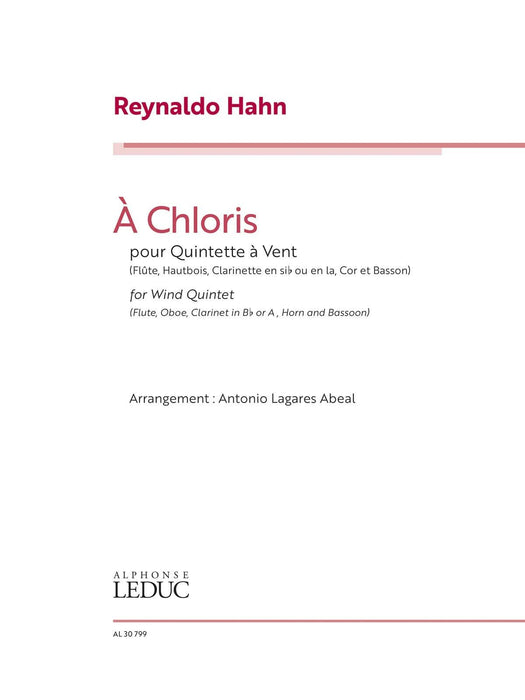 A Chloris for Wind Quintet Score and Parts 管樂五重奏 | 小雅音樂 Hsiaoya Music