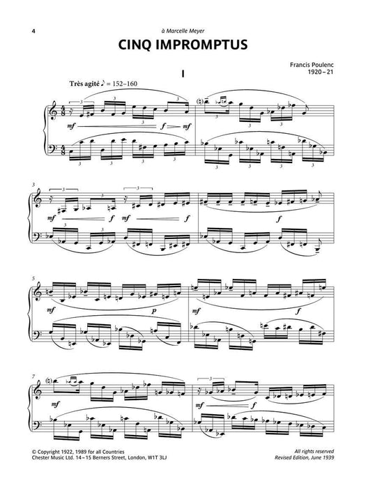 Poulenc Selected Piano Pieces 30 Pieces from Intermediate to Early Advanced Level 鋼琴 小品小品 | 小雅音樂 Hsiaoya Music
