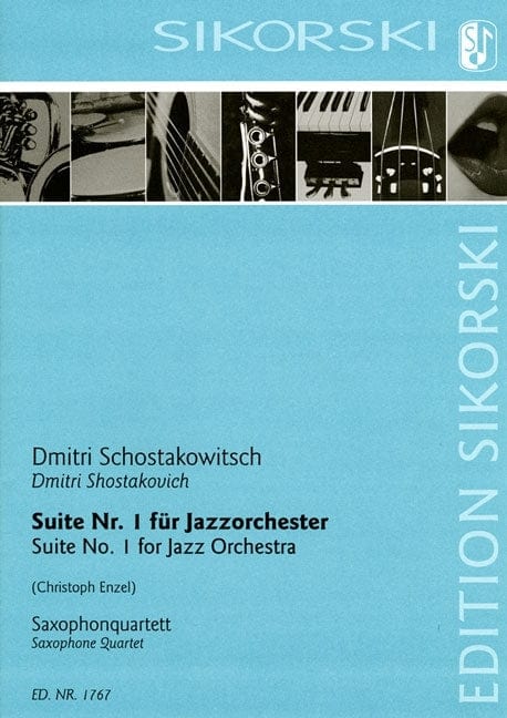 Suite No. 1 for Jazz Orchestra Saxophone Quartet Score and Parts 蕭斯塔科維契‧德米特里 組曲 管弦樂團四重奏 薩氏管重奏 | 小雅音樂 Hsiaoya Music