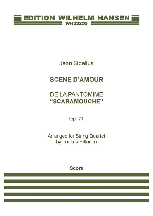 Scene D'amour for String Quartet Score 西貝流士 弦樂四重奏 | 小雅音樂 Hsiaoya Music