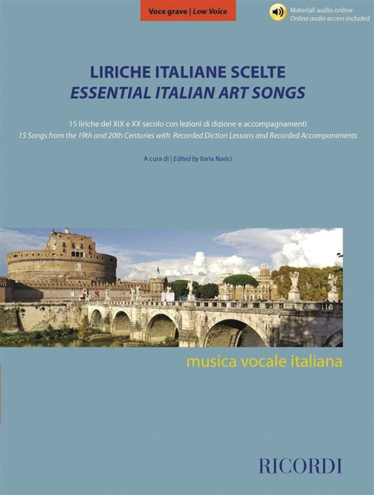 Essential Italian Art Songs - Low Voice 15 Songs from the 19th & 20th Centuries with Recorded Diction Lessons and Recorded Accompaniments 低音 藝術歌曲 伴奏 聲樂 | 小雅音樂 Hsiaoya Music