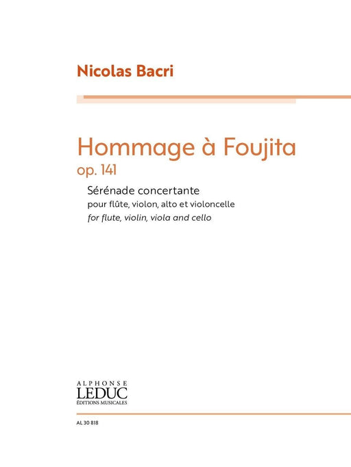 Hommage à Foujita for Flute, Violin, Viola and Cello Score and Parts 小提琴 | 小雅音樂 Hsiaoya Music