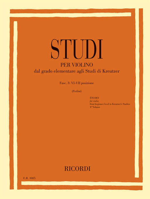 Studies For Violin - Fasc. III: VI-VII Positions from Elementary to Kreutzer Studies 小提琴 | 小雅音樂 Hsiaoya Music