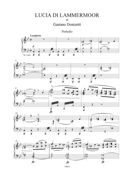 Lucia di Lammermoor Opera Vocal Score Series - Vocal Score based on the Critical Edition 董尼才第 拉梅默的露琪亞 聲樂總譜 | 小雅音樂 Hsiaoya Music