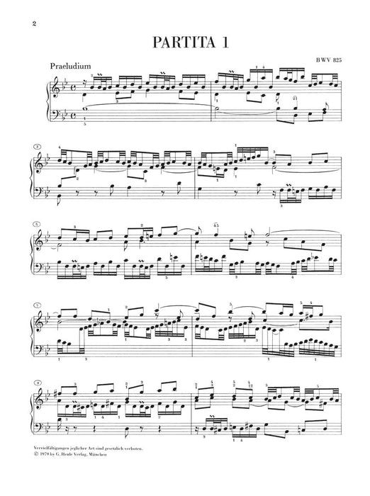 6 Partitas BWV 825-830 Piano Solo 巴赫‧約翰瑟巴斯提安 鋼琴 組曲 亨乐版 | 小雅音樂 Hsiaoya Music