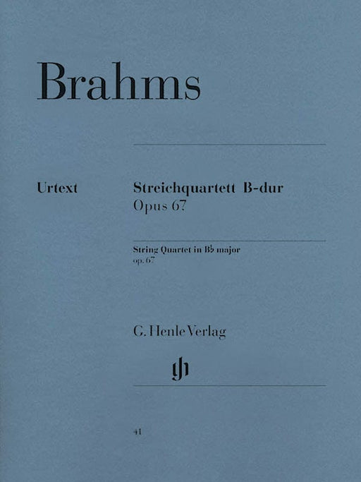String Quartet in B-flat Major, Op. 67 布拉姆斯 弦樂四重奏 亨乐版 | 小雅音樂 Hsiaoya Music