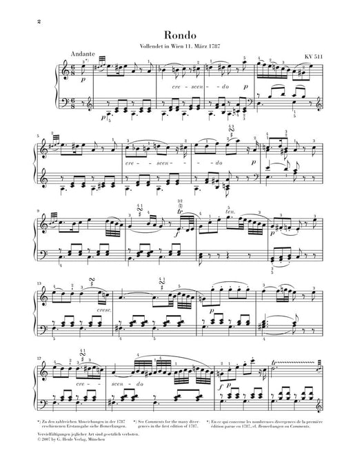 Rondo in A minor K511 Piano Solo 莫札特 迴旋曲 鋼琴 亨乐版 | 小雅音樂 Hsiaoya Music