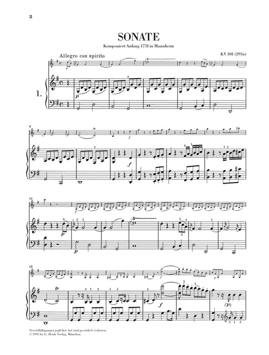 Sonatas for Piano and Violin - Volume I 莫札特 鋼琴 小提琴 奏鳴曲 小提琴(含鋼琴伴奏) 亨乐版 | 小雅音樂 Hsiaoya Music