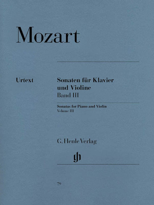 Sonatas for Piano and Violin - Volume III 莫札特 鋼琴 小提琴 奏鳴曲 小提琴(含鋼琴伴奏) 亨乐版 | 小雅音樂 Hsiaoya Music