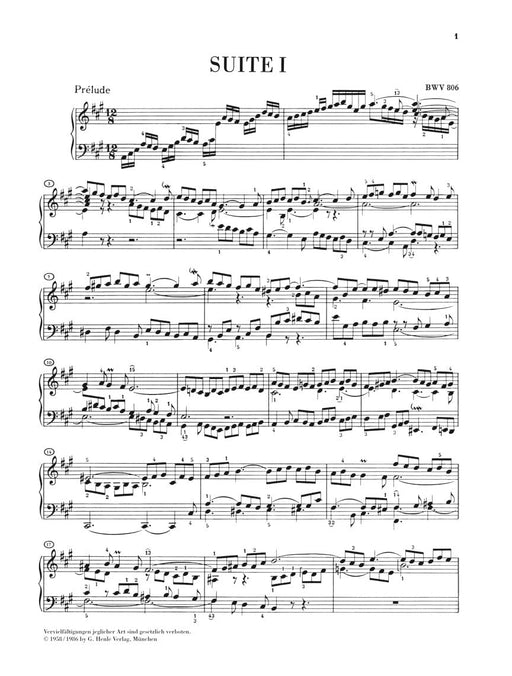 English Suites 1-3 BWV 806-808 巴赫‧約翰瑟巴斯提安 英國組曲 鋼琴 亨乐版 | 小雅音樂 Hsiaoya Music