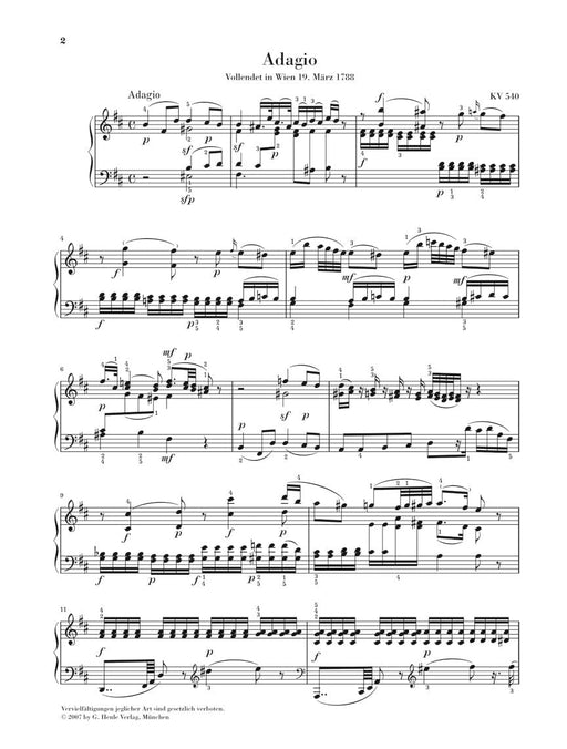 Adagio in B minor K540 Piano Solo 莫札特 慢板 鋼琴 亨乐版 | 小雅音樂 Hsiaoya Music