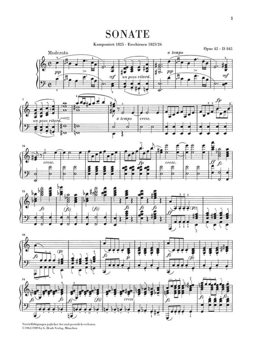 Piano Sonata A minor Op. 42 D 845 Piano Solo 舒伯特 奏鳴曲 鋼琴 亨乐版 | 小雅音樂 Hsiaoya Music