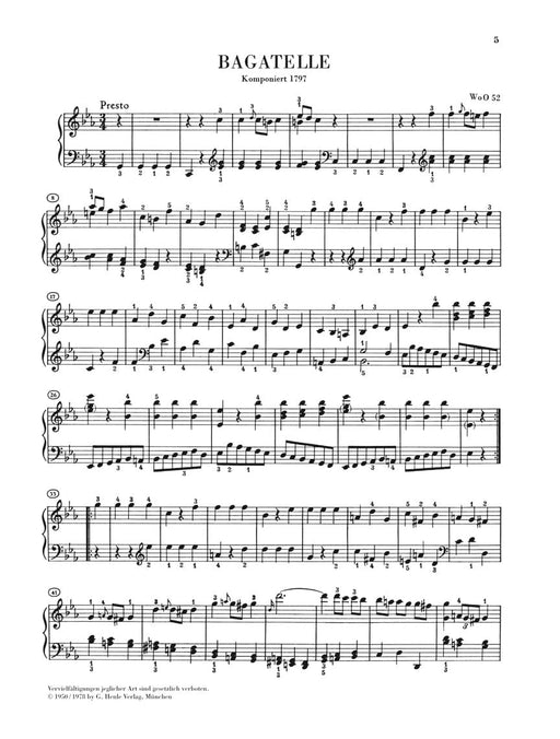 Bagatelles - Complete Piano Solo 貝多芬 鋼琴 音樂小品 亨乐版 | 小雅音樂 Hsiaoya Music