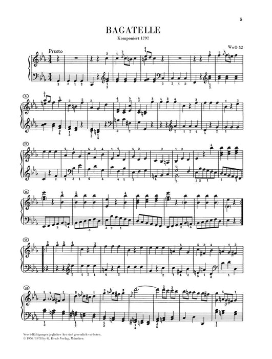 Bagatelles - Complete Piano Solo 貝多芬 鋼琴 音樂小品 亨乐版 | 小雅音樂 Hsiaoya Music