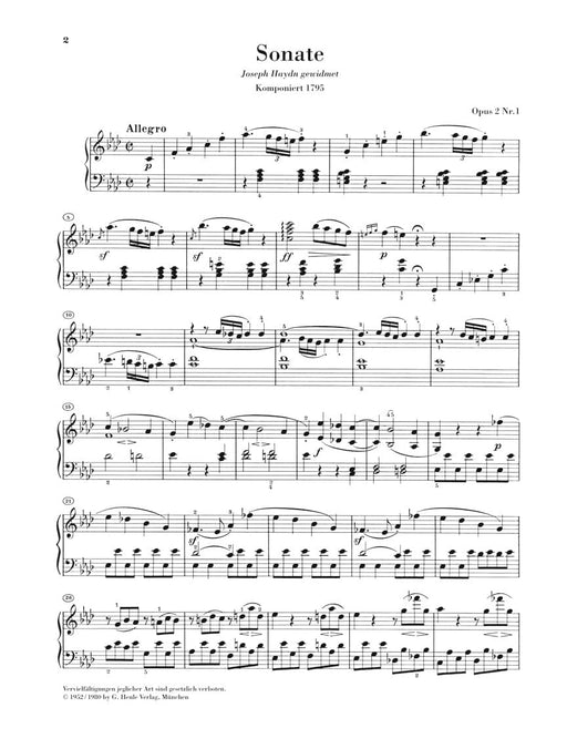 Piano Sonata No. 1 in F Minor, Op. 2/1 貝多芬 奏鳴曲 鋼琴 亨乐版 | 小雅音樂 Hsiaoya Music