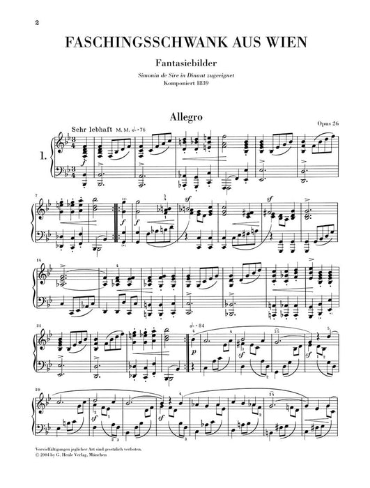 Carnival of Vienna Op. 26 Piano Solo 舒曼‧羅伯特 維也納狂歡節 鋼琴 亨乐版 | 小雅音樂 Hsiaoya Music