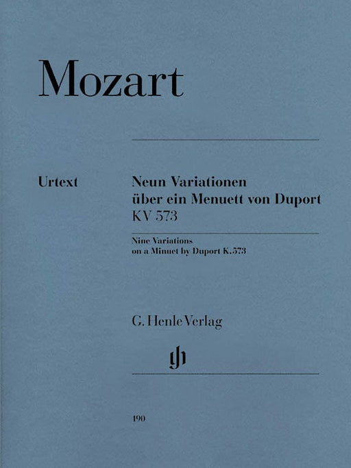 9 Variations on a Minuet by Duport K573 Piano Solo 莫札特 變奏曲 小步舞曲 鋼琴 亨乐版 | 小雅音樂 Hsiaoya Music