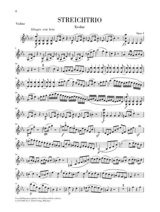 String Trios Op. 3, 8, and 9 and String Duo WoO 32 貝多芬 弦樂三重奏 弦樂二重奏 亨乐版 | 小雅音樂 Hsiaoya Music