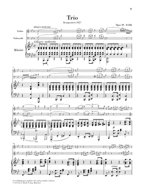 Piano Trios 舒伯特 鋼琴三重奏 亨乐版 | 小雅音樂 Hsiaoya Music