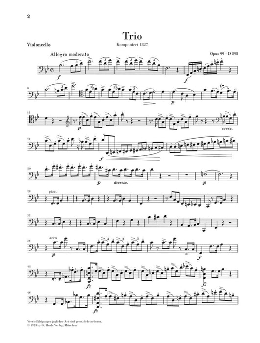 Piano Trios 舒伯特 鋼琴三重奏 亨乐版 | 小雅音樂 Hsiaoya Music