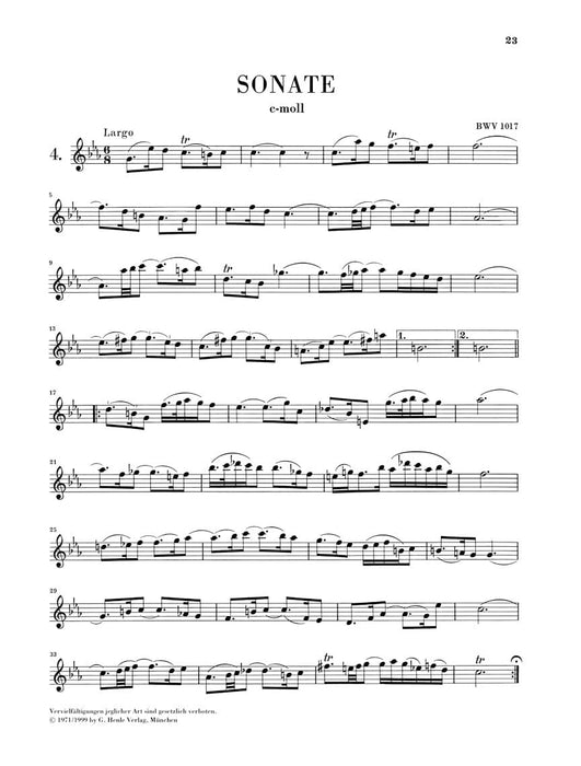 Sonatas for Violin and Piano (Harpsichord) 4-6 BWV 1017-1019 巴赫‧約翰瑟巴斯提安 小提琴 大鍵琴 奏鳴曲 小提琴(含鋼琴伴奏) 亨乐版 | 小雅音樂 Hsiaoya Music