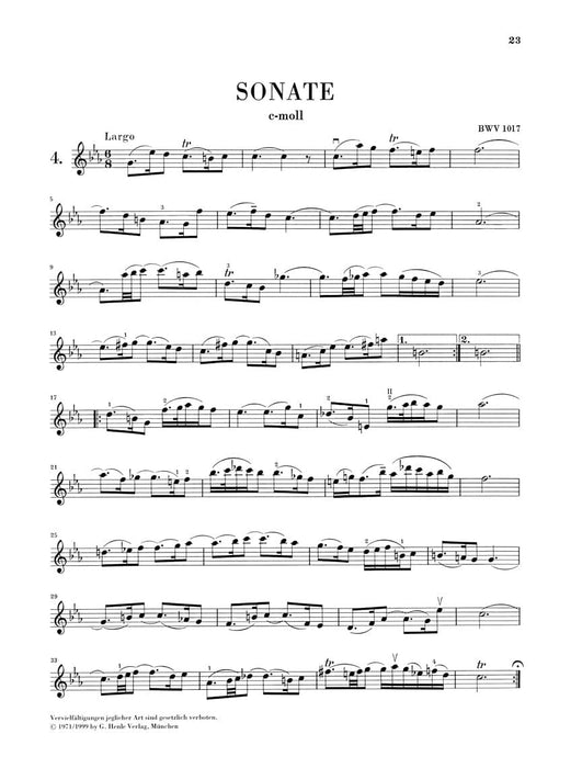 Sonatas for Violin and Piano (Harpsichord) 4-6 BWV 1017-1019 巴赫‧約翰瑟巴斯提安 小提琴 大鍵琴 奏鳴曲 小提琴(含鋼琴伴奏) 亨乐版 | 小雅音樂 Hsiaoya Music